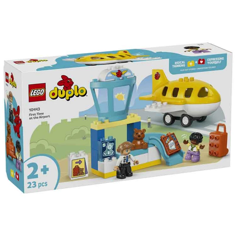 Image of LEGO DUPLO Town First Time at the Airport Building Toy for Pretend Play 10443