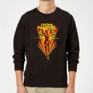 image of Captain Marvel Freefall Sweatshirt - Black