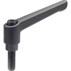 GN300-63-M8-12-SW Adjustable Hand Lever; Black, Male