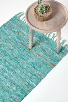 Image of Leather Glitter Hall Runner, 66 x 200 cm