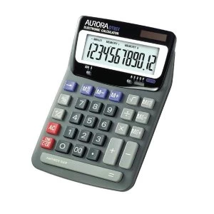 image of Aurora DT85V 12 Digit Heavy Duty Desktop Calculator with Large Display and Keys