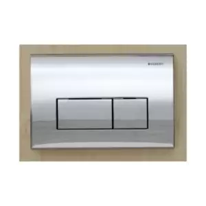 image of KAPPA50 Dual Flush Plate Stainless Steel Kappa 50 - For UP200 Cisterns - Geberit