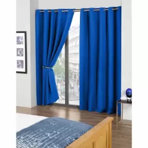 Image of Emma Barclay R.m. Eyelet Blackout Curtains Cali 46 X 72" Blue