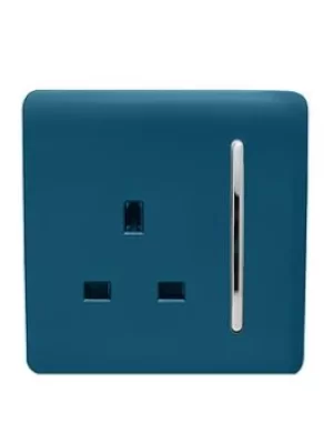 Image of Trendiswitch 1G 13A Switched Socket Midnight Blue