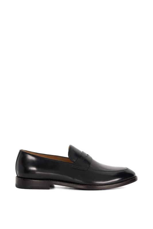 Image of Dune London Dune London Men 'Surrey' Leather Loafers in Black Size: 7 Black 7 Male 5050808411985
