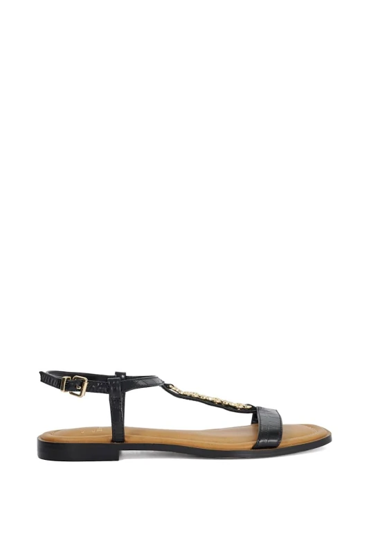 Image of Dune London Womens 'Lollipops' Leather Sandals in Black Size: 3 Black Female 3
