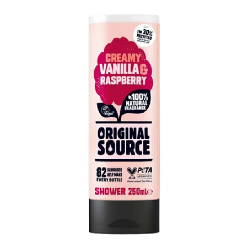 Image of Original Source Creamy Vanilla Milk & Raspberry Shower Gel - 250ml OS-351924