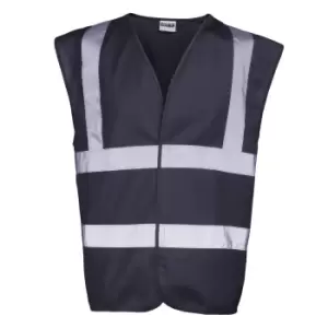 Image of RTY Enhanced Vis Unisex Hi / Enhanced Visibility Safetywear Vest Top (S) (True Navy)