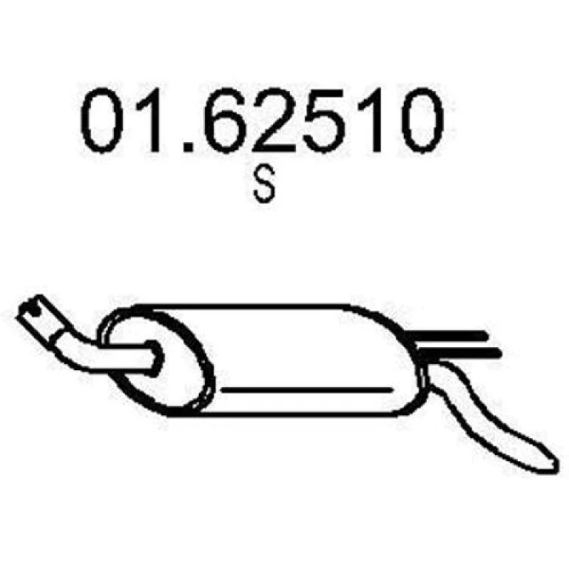 Image of MTS 01.62510 Rear silencer End Silencer (3437)