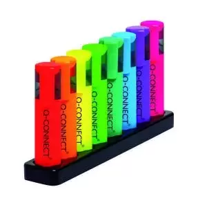 Image of Q-Connect Deskset With 8 Neon Highlighters KF11399 KF11399