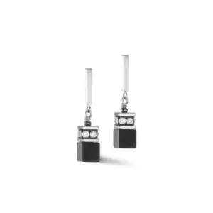 Image of GeoCUBE Iconic Precious Onyx Crystal-Black Earrings 4018/21-1318