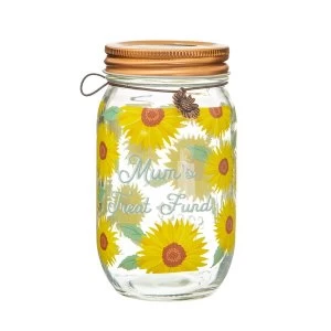 image of Sass & Belle Sunflower Mum Money Jar