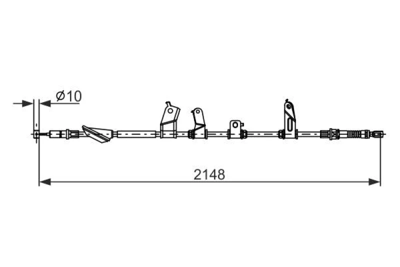 Image of Handbrake cable Bosch 1 987 482 914