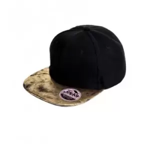 image of Result Mens Bronx Glitter Snapback Cap (One Size) (Black/Gold)