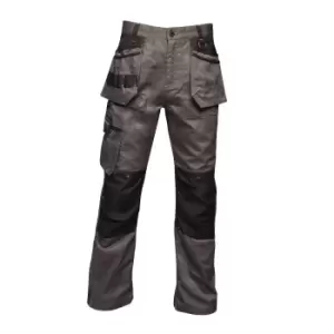 Image of Regatta Mens Incursion Work Trousers (28L) (Iron/Black)