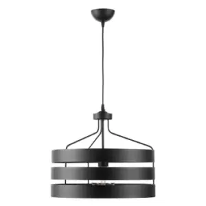 image of Onli Ulisse Cylindrical Pendant Ceiling Light, Black