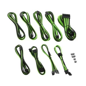 image of CableMod PRO ModMesh RT-Series ASUS ROG / Seasonic Cable Kits - Black/Light Green