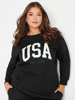 Image of Yours Logo Sweatshirt - Black, Size 20, Women