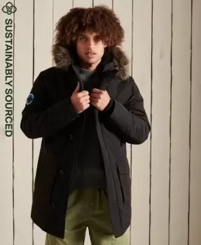 Image of Superdry Mens Everest Parka Coat Black / Jet Black - Size: L