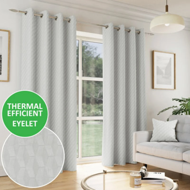 Image of Enhanced Living Tokyo Room Darkening Velvet Eyelet Curtains Curtains 46x54 Grey 38106402001