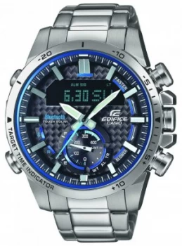 Image of Casio Edifice Bluetooth Lap Timer Stainless Steel Blue Watch
