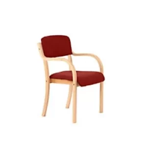 Image of Dynamic Visitor Chair Fixed Armrest Madrid Seat Ginseng Chilli Fabric