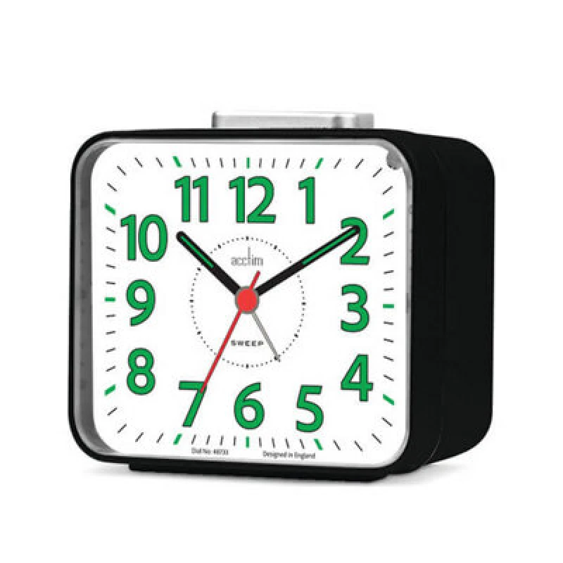 Image of Acctim Parker Black Analogue Alarm Clock