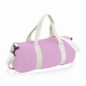 Bagbase Plain Varsity Barrel / Duffle Bag (20 Litres) (One Size) (CLassic Pink/White) - CLassic Pink/White