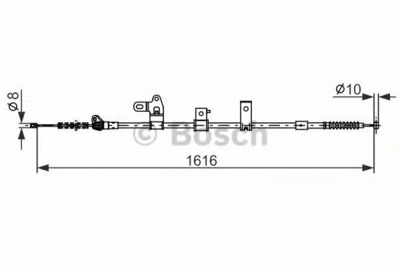 Image of Bosch 1 987 482 307 Brake Cable 1616mm Cable,parking brake (124)