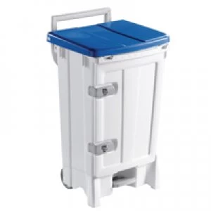 Image of Slingsby Mobile Hygiene Bin 90 Litre Blue and Grey 356696