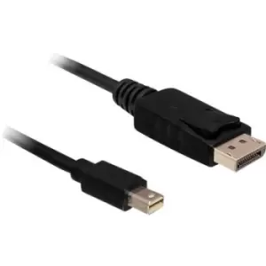 Image of Delock Mini DisplayPort / DisplayPort Adapter cable Mini DisplayPort plug, DisplayPort plug 5m Black 83479 DisplayPort cable