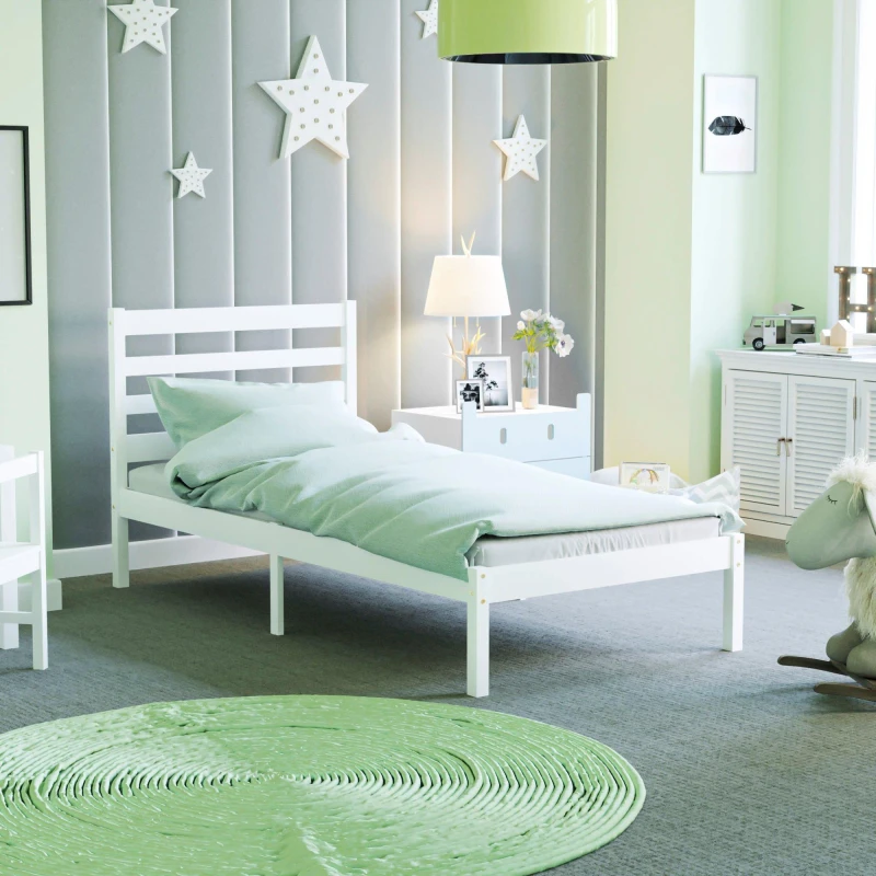 Image of Lassic Junior Vida Libra Single Wooden Bed White unisex Single