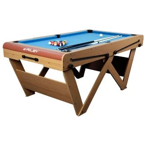 image of Riley W-Leg 6ft Folding Snooker And Pool Table