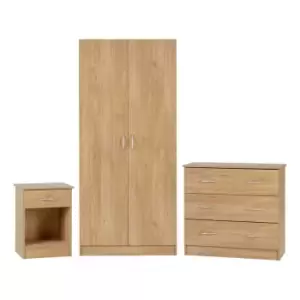 Image of Seconique Bellingham Bedroom Set - Oak Effect Veneer