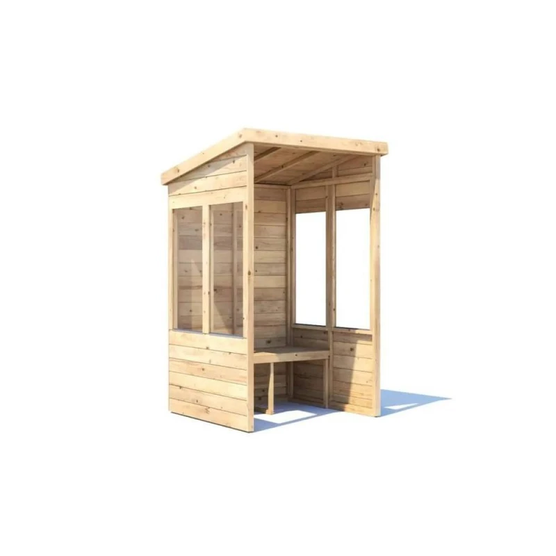 Image of Dunster House Garden Arbour With Glazed Panels, W1.2M X D1.2M / W4' X D4', Pressure Treated, Apocallipo