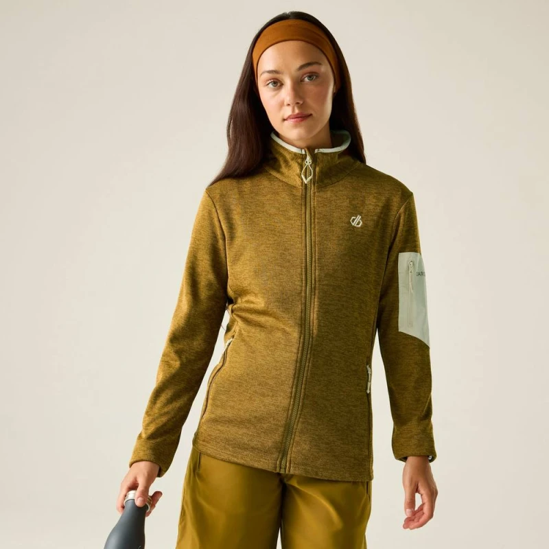 Image of Dare 2b Womens Torrek II Full Zip Active Fleece in Tan Size: 10 Tan Female 10