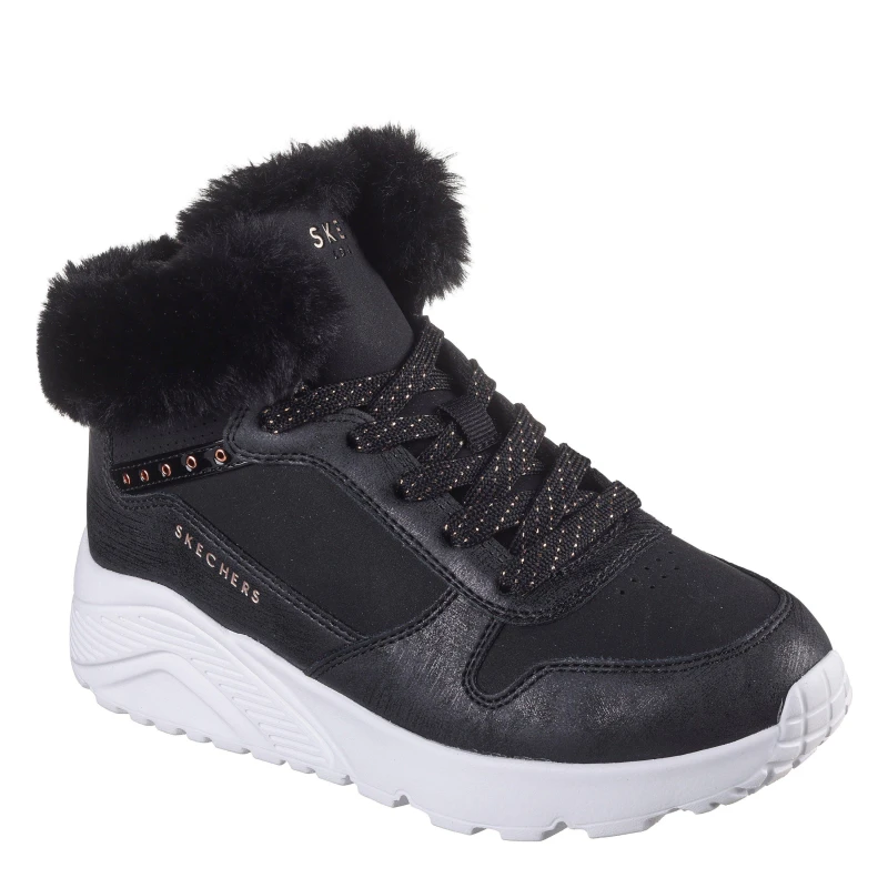 Image of Skechers Unisex Kids Unolite High-Top Trainers Black/Rose Gold unisex C11 (28.5)