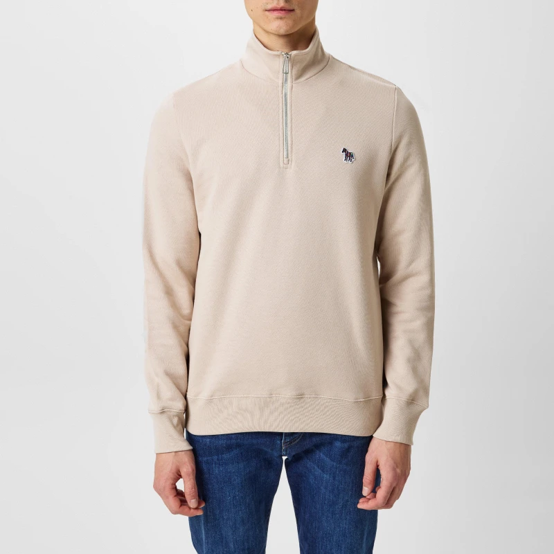 Image of Paul Smith Half Zip Sweatshirt Beige 08 male L