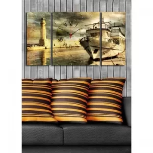 Image of 3P204045CS-5 Multicolor Decorative Canvas Wall Clock (3 Pieces)