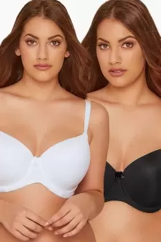 image of 2 Pack Moulded T-Shirt Bras