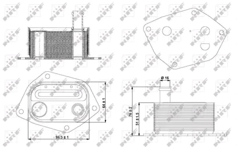 Image of NRF 31298 Oil Cooler Aluminium Oil Cooler,engine oil (469)