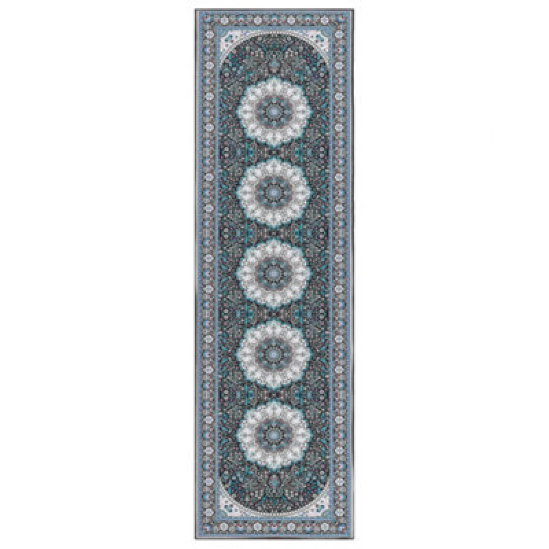 Image of Beliani Rug Gediz Blue 60 X 200 Cm