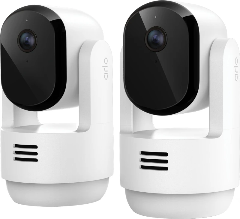 Image of Arlo Essential 3 2K Pan-Tilt-Zoom Indoor 2 Camera Kit Smart Home Security Camera - White