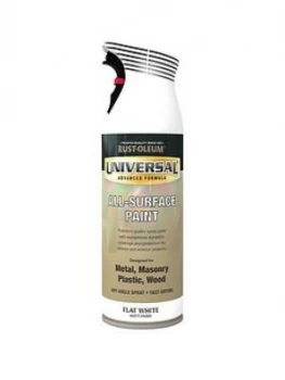 Image of Rust-Oleum Universal Metal And All-Surface Spray Paint - Matt White 400Ml