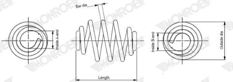 Image of MONROE Coil spring MONROE SN2818