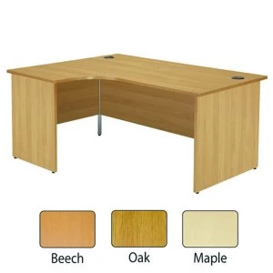 Image of Jemini Beech Left Hand Panel End Radial Desk 1600mm KF838063