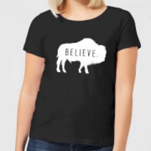 image of American Gods Believe Buffalo Womens T-Shirt - Black