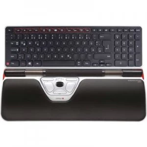 Image of Contour Design RollerMouse Red Plus USB WiFi mouse Ergonomic, Gel wrist support mat, Built-in scroll wheel Black, Silver