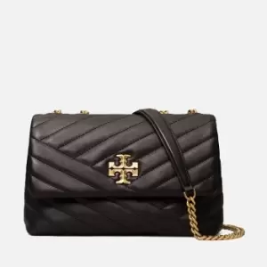 image of Tory Burch Womens Kira Chevron Small Covertible Shoulder Bag - Black