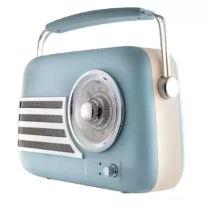 image of Akai Vintage Bluetooth Portable Vintage Radio Blue